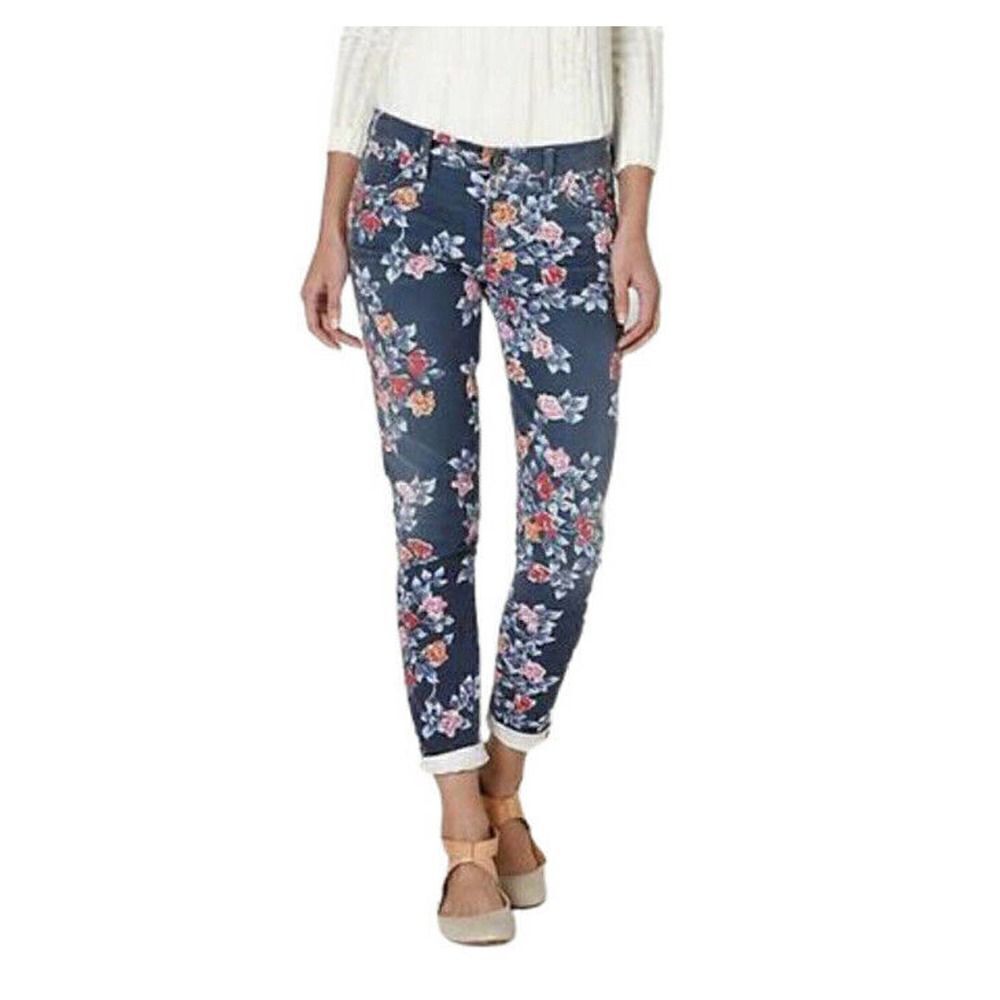 CITIZENS OF HUMANITY Blue Floral MANDY High Waist Retro Slim Roll Up Jeans 26